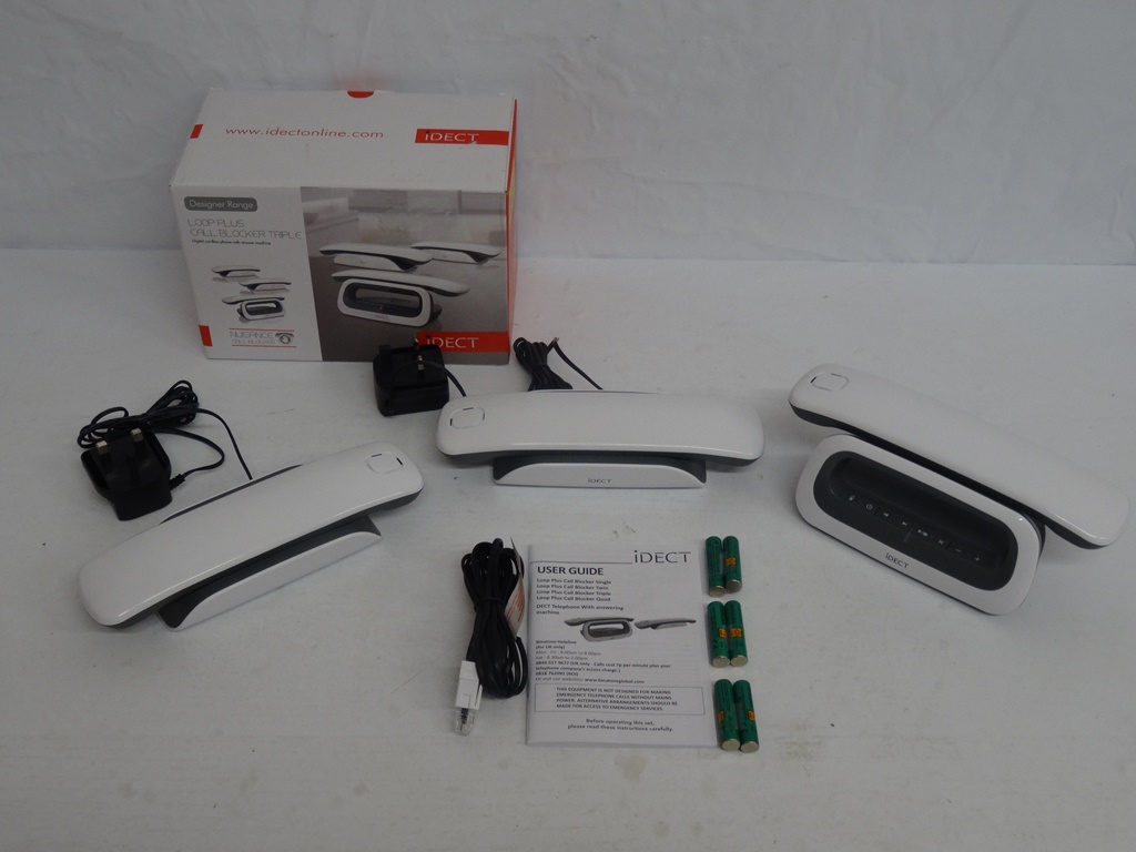 iDECT Loop Cordless Telephone with Answer Machine Triple RRP 54.99 lot